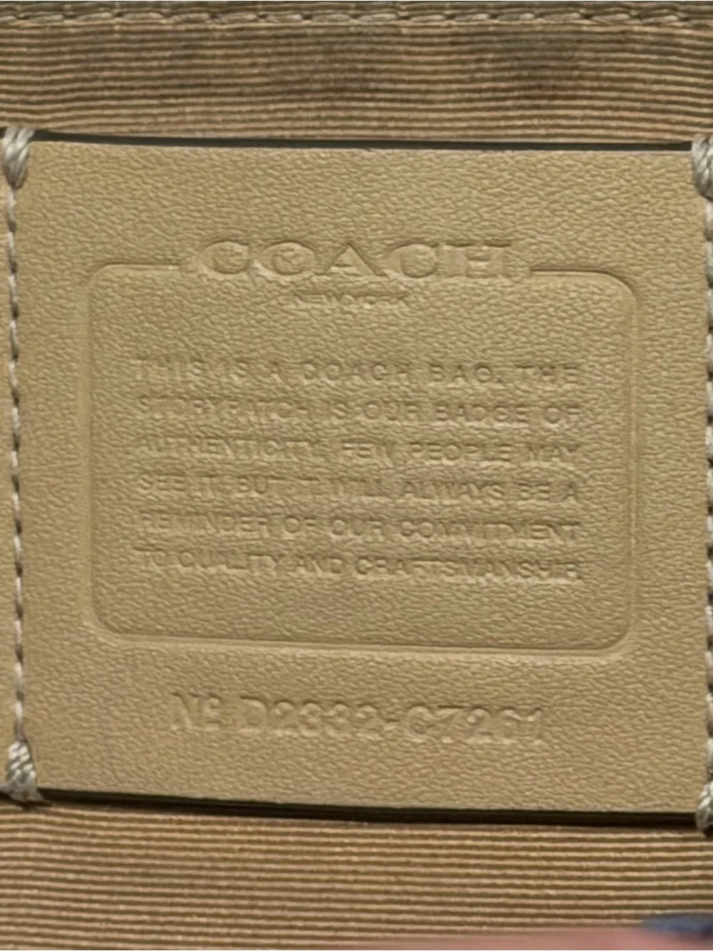 Coach Signature Canvas Shoulder Bag in Beige and Tan